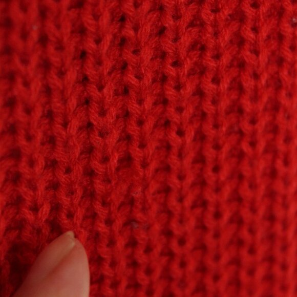 Ultra Flirt Womens Sweater, London, Red and White and Black, Size Medium - Picture 10 of 13